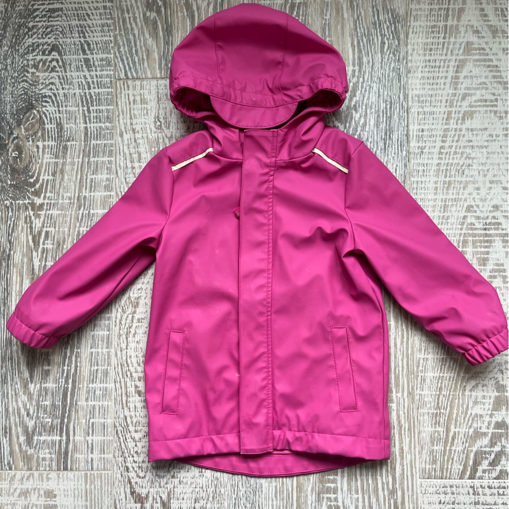 Cat & Jack Pink Rain Jacket with hood Sz 2T toddler